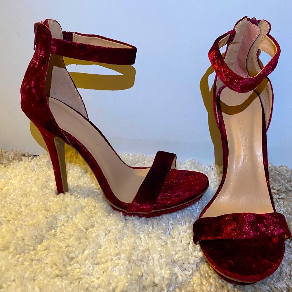 Wild Diva Lounge Purple Velvet Sandal Heel